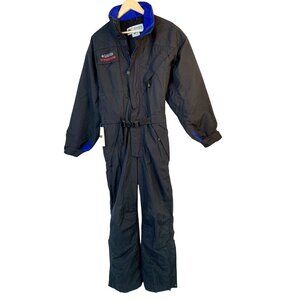 Columbia Titanium Mens Snow Suit Small Black Ski Vintage Winter RBB10720 EUC